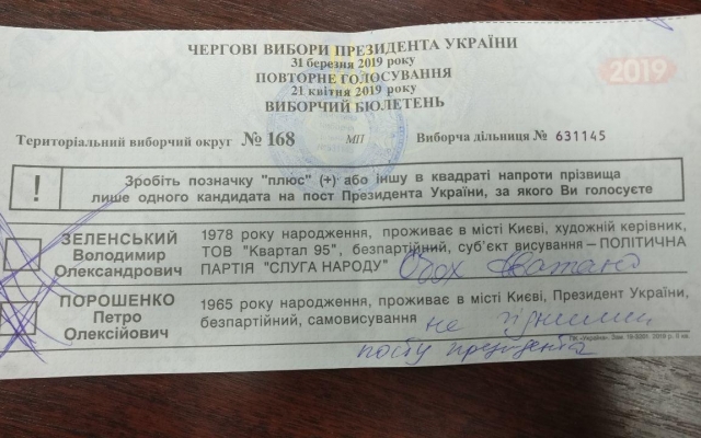 «Ульяна, как унять эту боль?» Украинцы снова портили свои бюллетени Фото № 3 «Ульяна, как унять эту боль?» Украинцы снова портили свои бюллетени Фото № 3