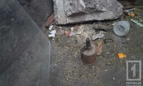 В Кривом Роге в куче мусора нашли боевую гранату