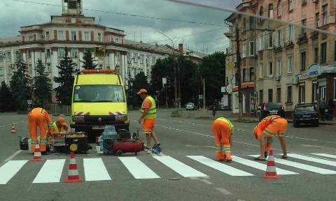 Как в Кривом Роге размечают дороги