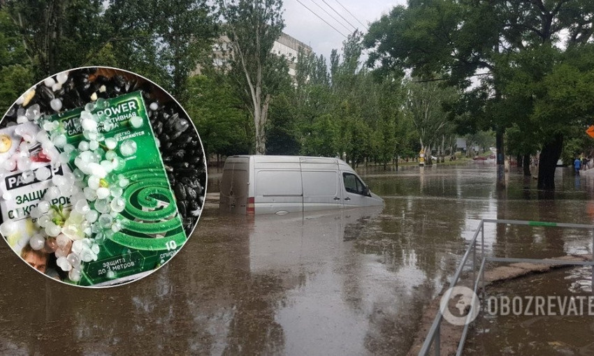 Ливни с градом добрались и до южной и центральной Украины: вместо дорог здесь также образовываются реки (ВИДЕО)
