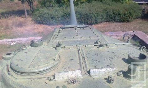 В Кривом Роге горел танк