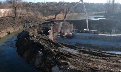 В Центрально-Городском районе заканчивают строительство 74-метрового шлюза