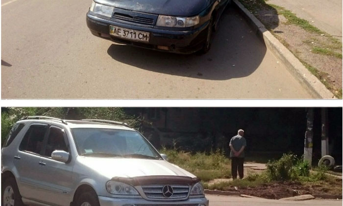 В Кривом Роге машина наехала на прохожего на тротуаре