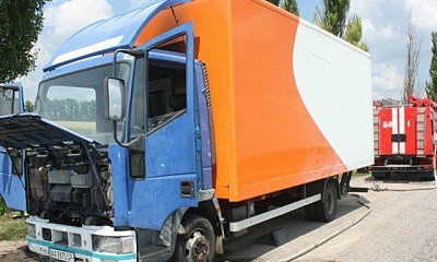 На Кировоградской трассе горел грузовой автомобиль
