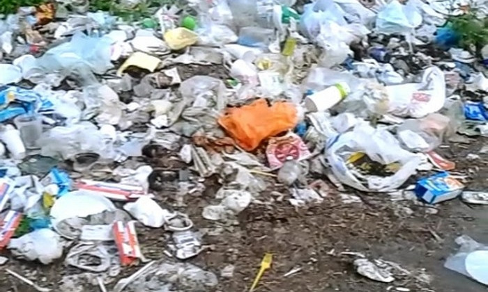 В парке им. Мершавцева растет куча мусора