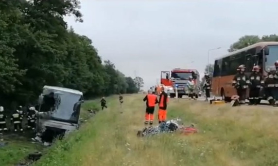 В Польше перевернулся автобус с украинцами 
