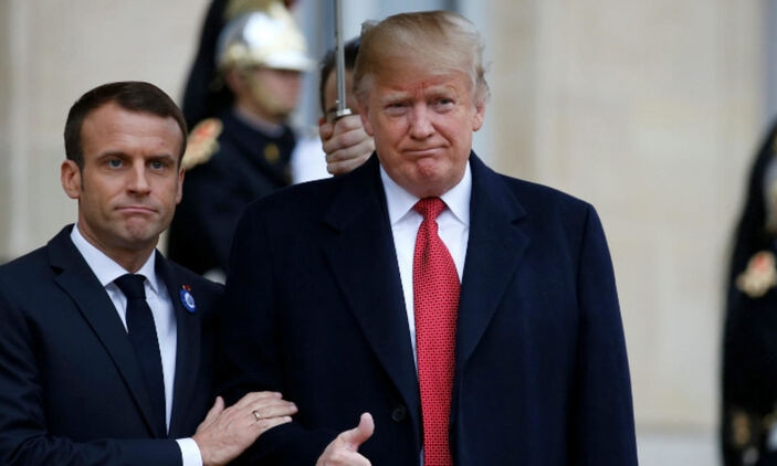 Дональд Трамп "понизил" в статусе Эммануэля Макрона (ВИДЕО)