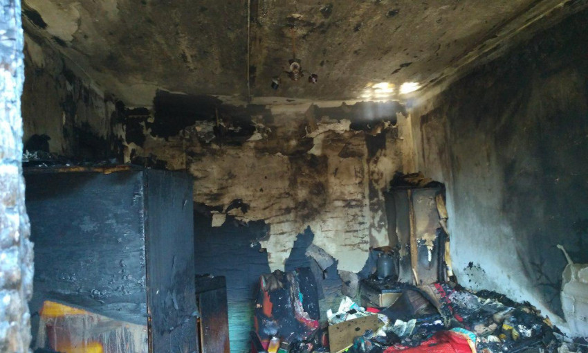 На пожаре в Кривом Роге погибла женщина