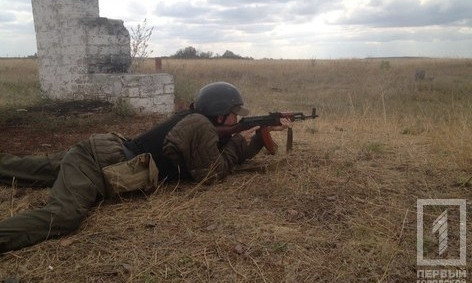 На криворожском полигоне начались учения нацгвардейцев