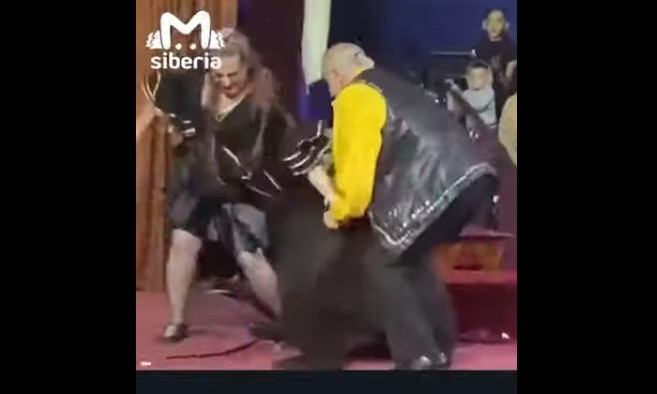 В России мишка во время выступления атаковал дрессировщиков (ВИДЕО)