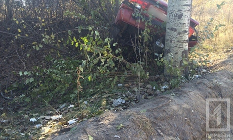 В Кривом Роге автомобиль "потерял" лобовое стекло из-за замерзшей лужи
