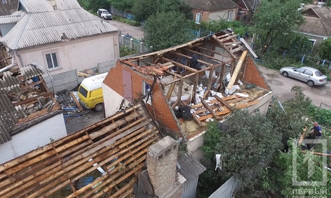 Фотофакт: ужасающие последствия урагана в Кривом Роге