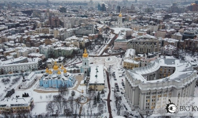 Неописуемо! в Сети показали фотоснимки заснеженного Киева с высоты птичьего полета