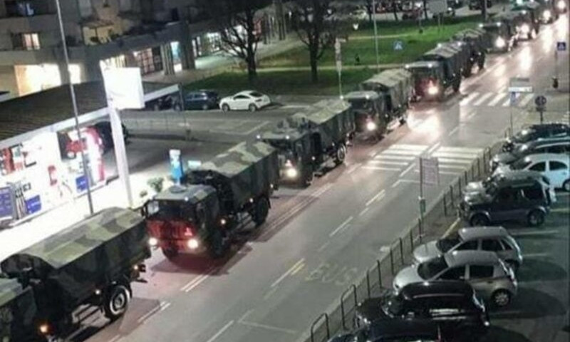 В Италии тела погибших от коронавируса вывозят военной техникой (ФОТО, ВИДЕО) 