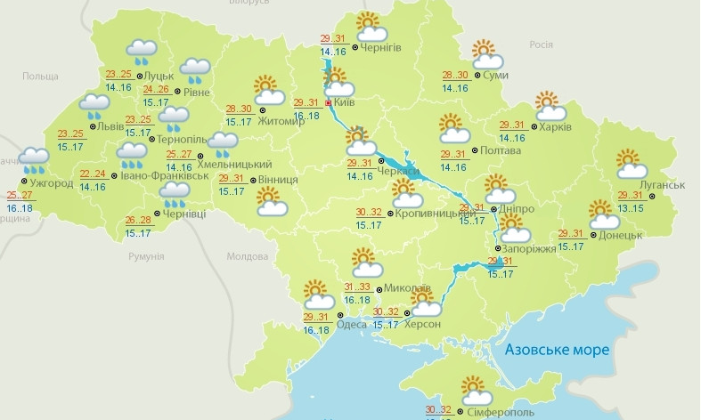 Западную Украину накроет дождями