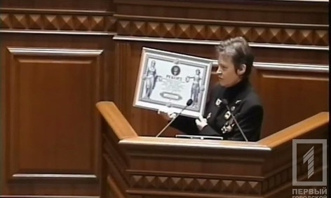 Юрий Вилкул наградил мастерицу Наталью Мудрик, которая изготовила самое большое в мире украшение из бисера