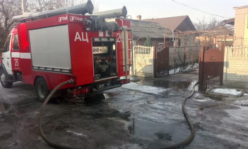 В Кривом Роге горела крыша частного домовладения