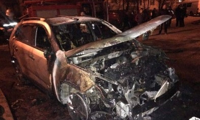 В Кривом Роге сгорела Kia