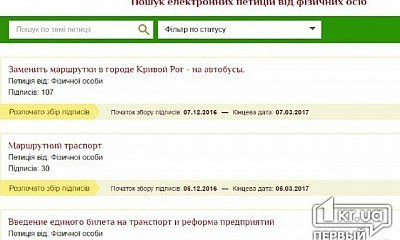 Почему жители Кривого Рога не могут проголосовать за петиции?