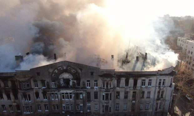 Причина возникновения пожара в Одесском экономическом колледже установлена 