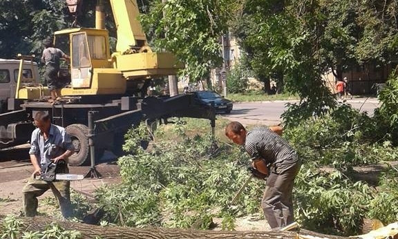В Металлургическом районе Кривого Рога ликвидировали последствия непогоды