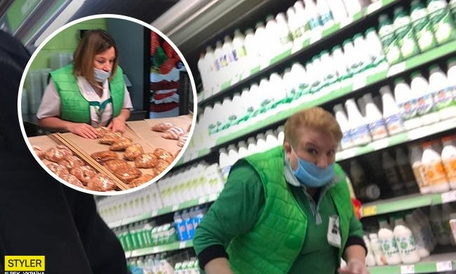 Нарушают элементарные правила: как продавцы в украинских супермаркетах придерживаются "масочного" режима (ФОТО)