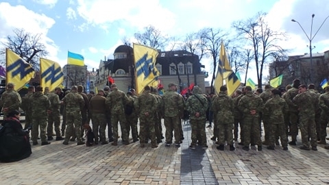 В Киеве украинцы вышли на В Киеве украинцы вышли на