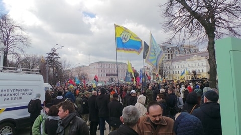 В Киеве украинцы вышли на В Киеве украинцы вышли на