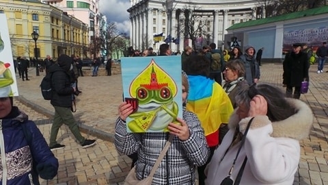 В Киеве украинцы вышли на В Киеве украинцы вышли на