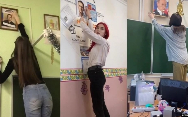 Новый тренд: в российских школах снимают портреты Владимира Путина Фото № 0 Новый тренд: в российских школах снимают портреты Владимира Путина Фото № 0