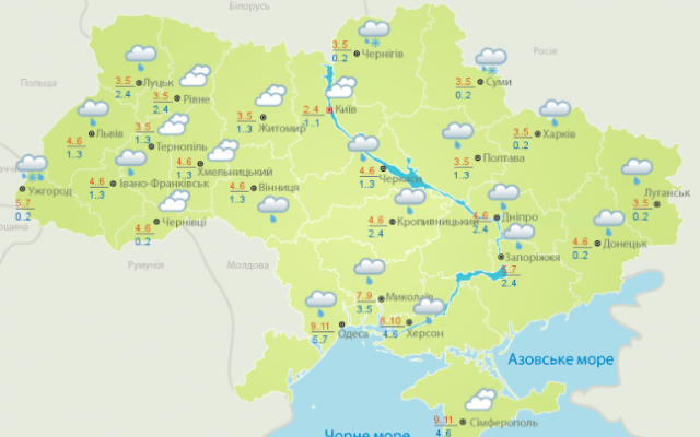 В Украину идет теплая погода и дожди Фото № 0 В Украину идет теплая погода и дожди Фото № 0
