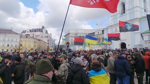 В Киеве украинцы вышли на В Киеве украинцы вышли на